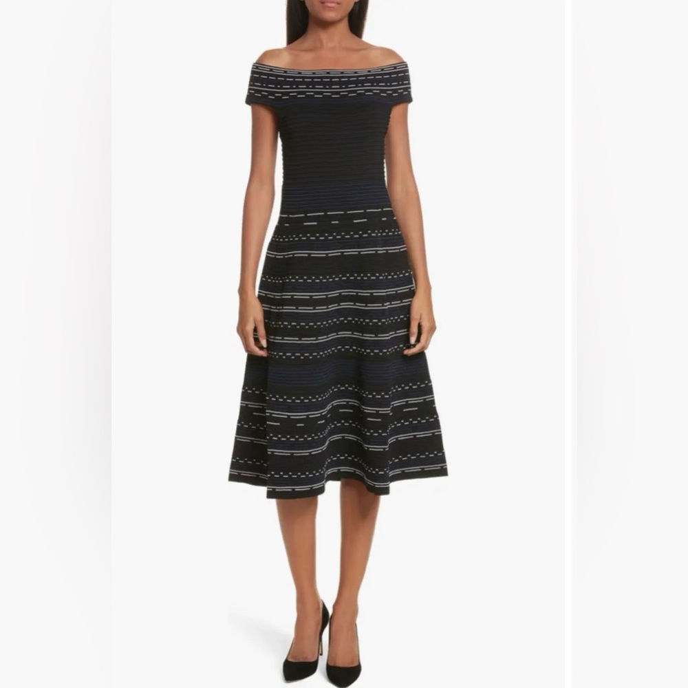 NWOT Ted Baker Off Shoulder Fit and Flare Midi Dress